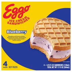 Eggo Blueberry Ice Cream Sandwich