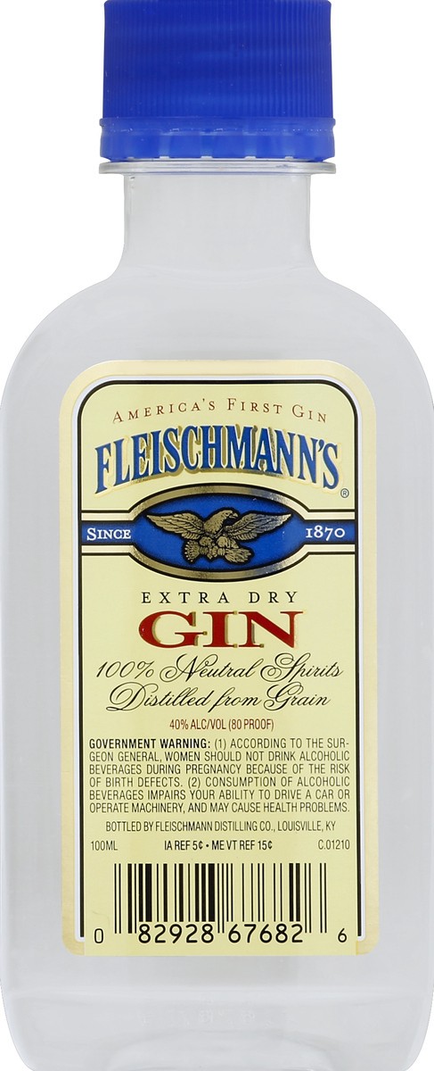 slide 2 of 2, Fleischmann's Gin 100 ml, 100 ml