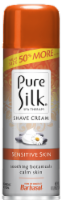 slide 1 of 4, Pure Silk Shave Cream, Sensitive Skin, Value Size, 7.25 oz