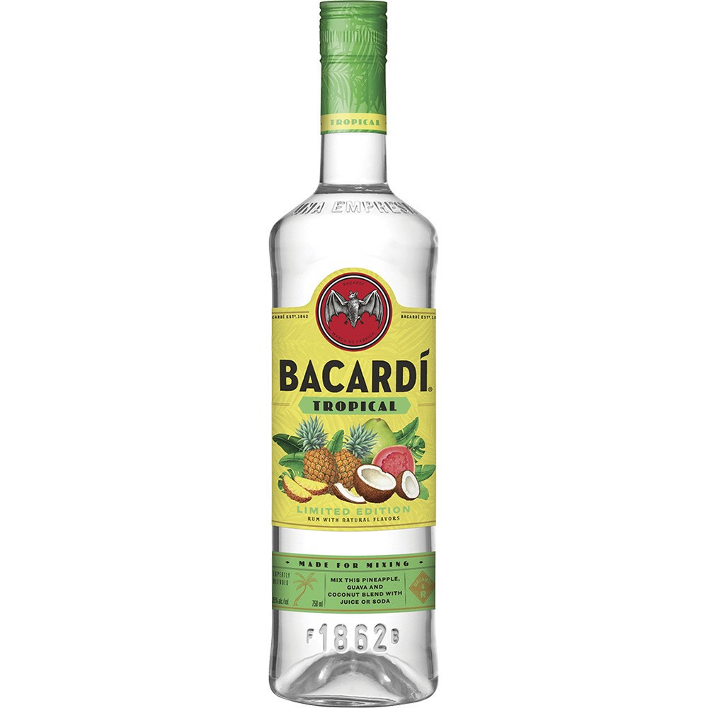 slide 1 of 1, Bacardí Bacardi Tropical Rum, Gluten Free 35% 5Cl/50Ml, 50 ml