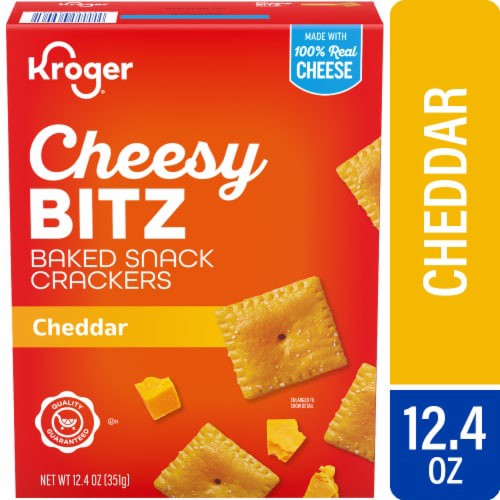 slide 1 of 5, Kroger So Cheesy! Original Baked Cheese Bits Crackers, 12.4 oz