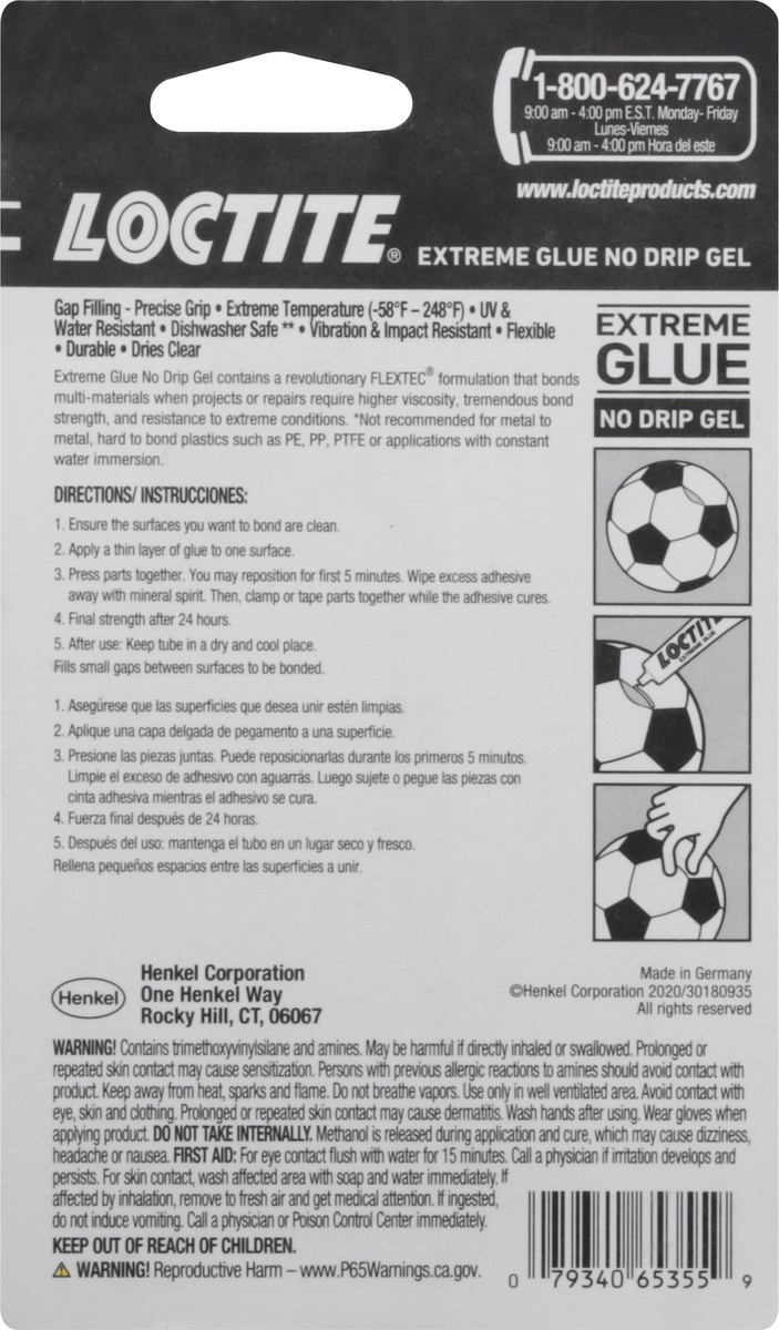 slide 5 of 9, Loctite No Drip Gel Extreme Glue 0.6 fl oz, 0.6 fl oz