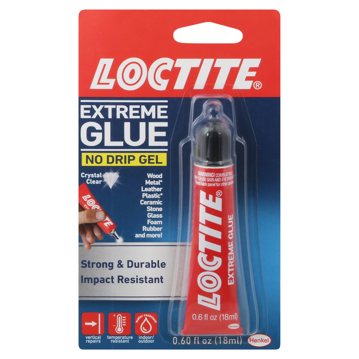 slide 1 of 9, Loctite No Drip Gel Extreme Glue 0.6 fl oz, 0.6 fl oz