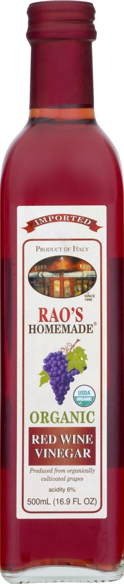slide 8 of 9, Rao's Homemade Organic Red Wine Vinegar, 16.9 fl oz