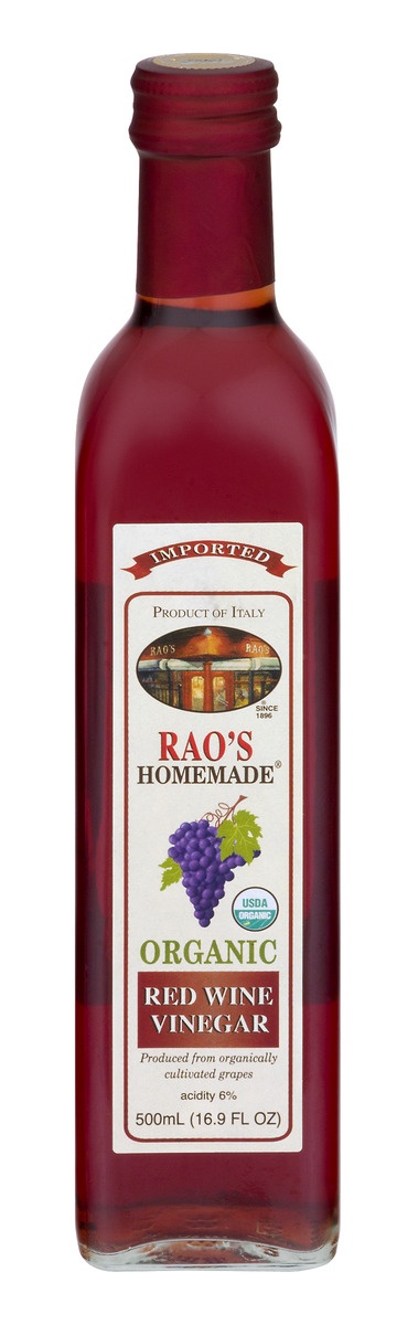 slide 1 of 9, Rao's Homemade Organic Red Wine Vinegar, 16.9 fl oz