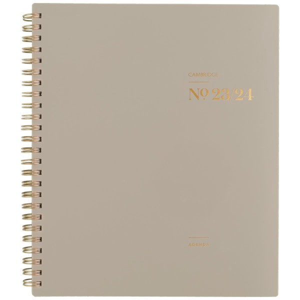 slide 1 of 8, Cambridge Workstyle Classic Academic Weekly/Monthly Planner, 7" X 8-3/4", Taupe, July 2023 To June 2024, 1606-805A-45, 7 in