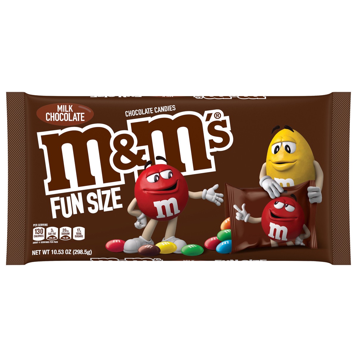 slide 1 of 8, M&M'S Fun Size Milk Chocolate Candy, 10.53 oz Bag, 10.53 oz
