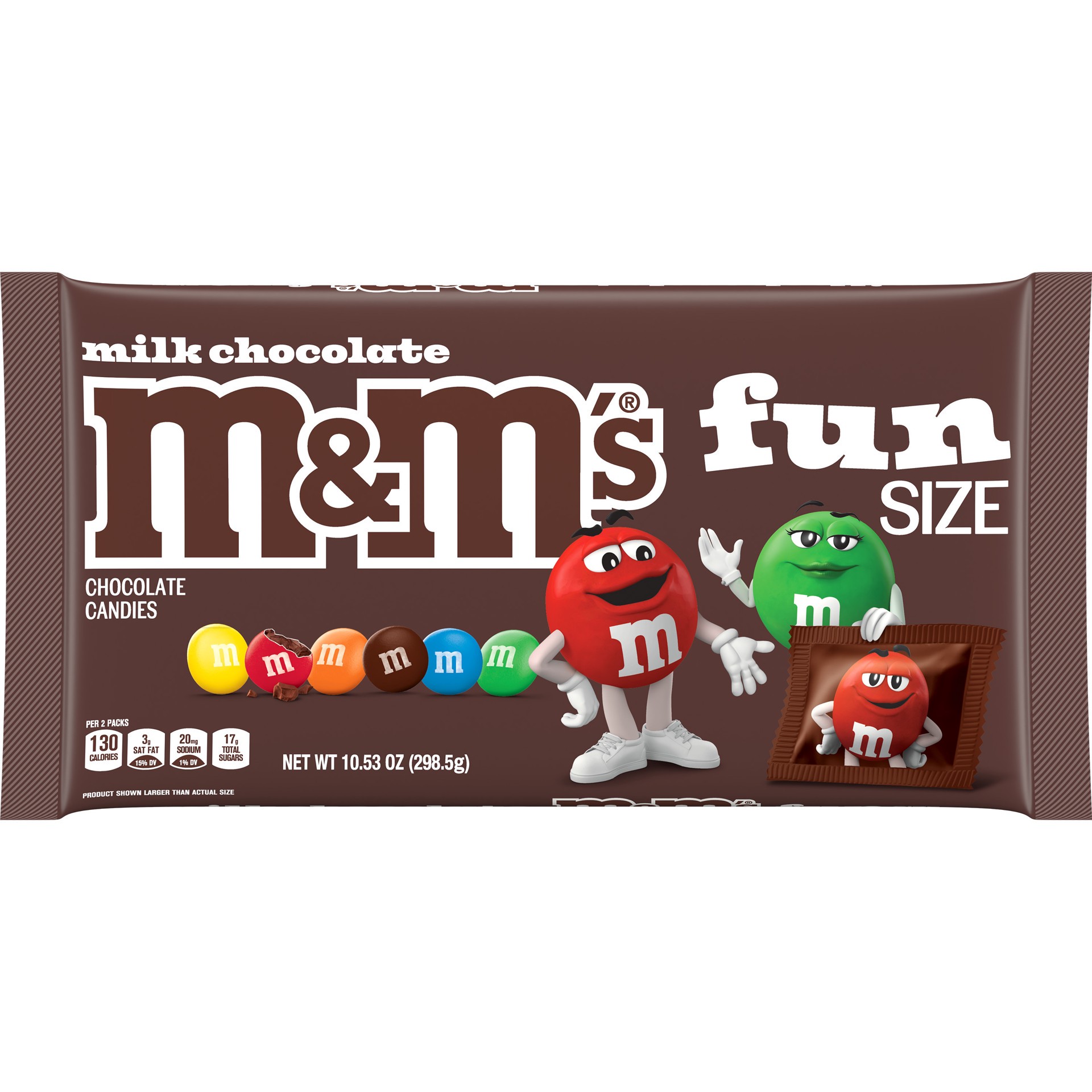 slide 1 of 8, M&M's Fun Size Milk Chocolate Candy, 10.53 oz Bag, 10.53 oz