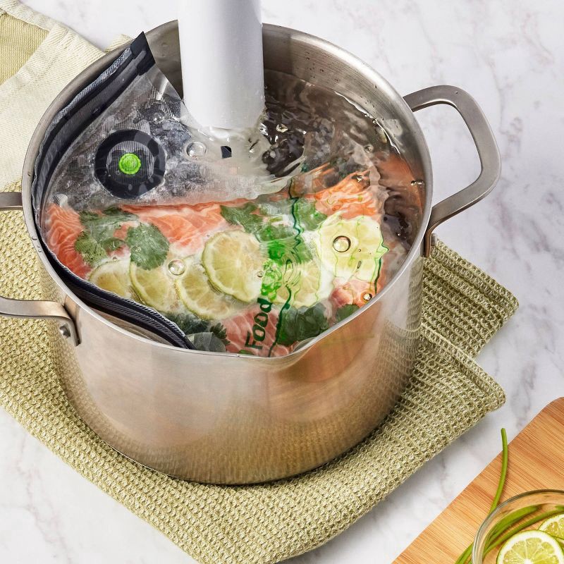 slide 5 of 5, FoodSaver Reusable Quart Vacuum Zipper Bags, for Use with FoodSaver Handheld Vacuum Sealers, 10 ct