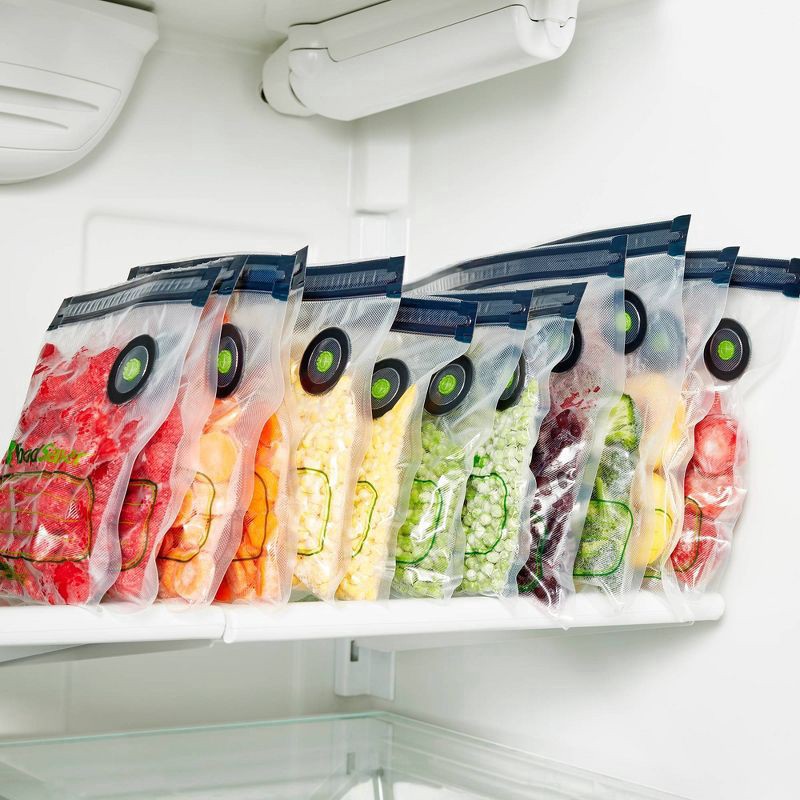 slide 3 of 5, FoodSaver Reusable Quart Vacuum Zipper Bags, for Use with FoodSaver Handheld Vacuum Sealers, 10 ct