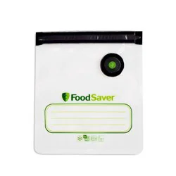 FoodSaver Reusable Quart Vacuum Zipper Bags, for Use with FoodSaver Handheld Vacuum Sealers