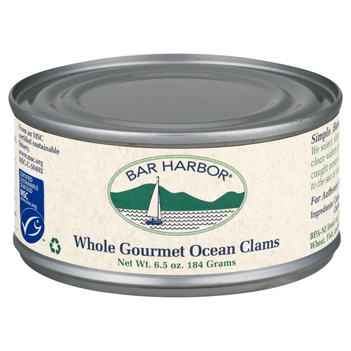 slide 1 of 9, Bar Harbor Whole Gourmet Ocean Clams 6.5 oz, 6.5 oz