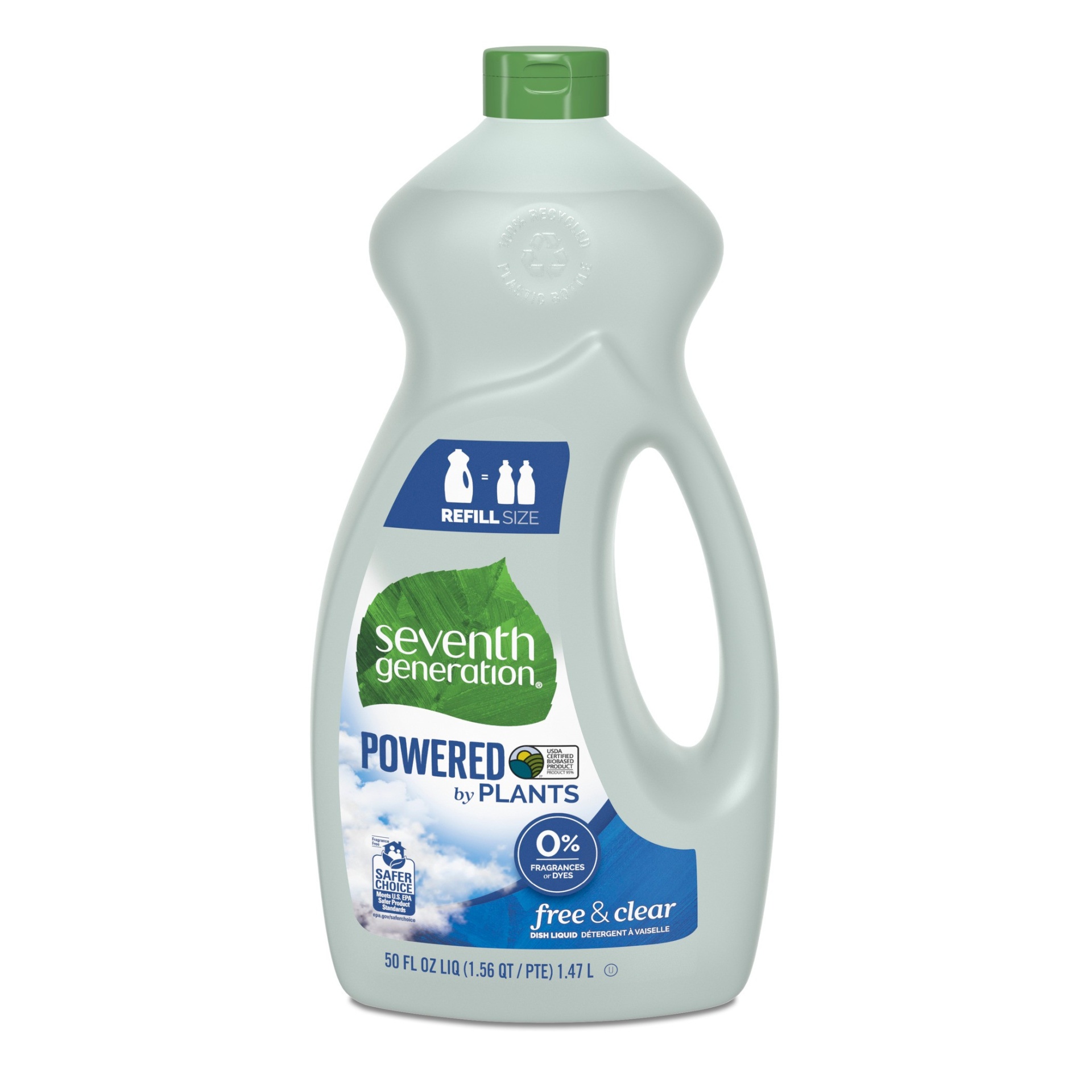 slide 1 of 7, Seventh Generation Free & Clear Liquid Dish Soap, 50 fl oz