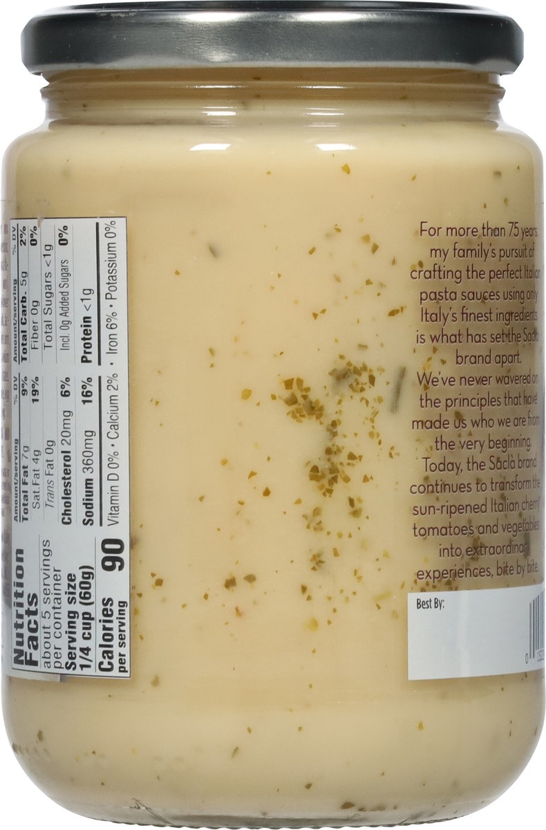 slide 5 of 13, Sacla Italia Blue Cheese Alfredo White Pasta Sauce 14.5 oz, 1 ct