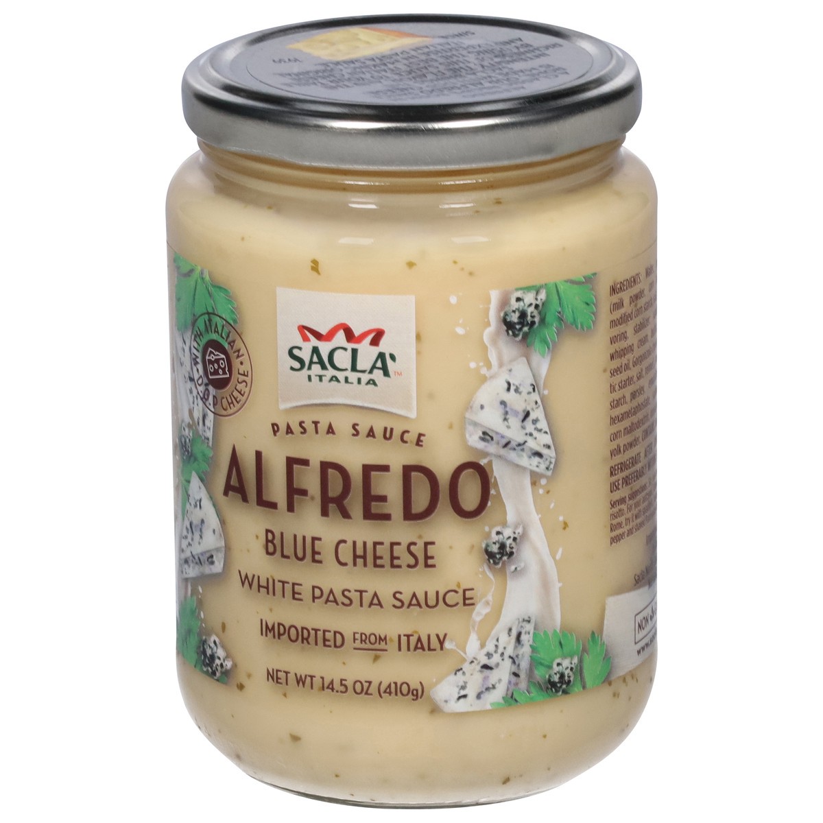 slide 11 of 13, Sacla Italia Blue Cheese Alfredo White Pasta Sauce 14.5 oz, 1 ct