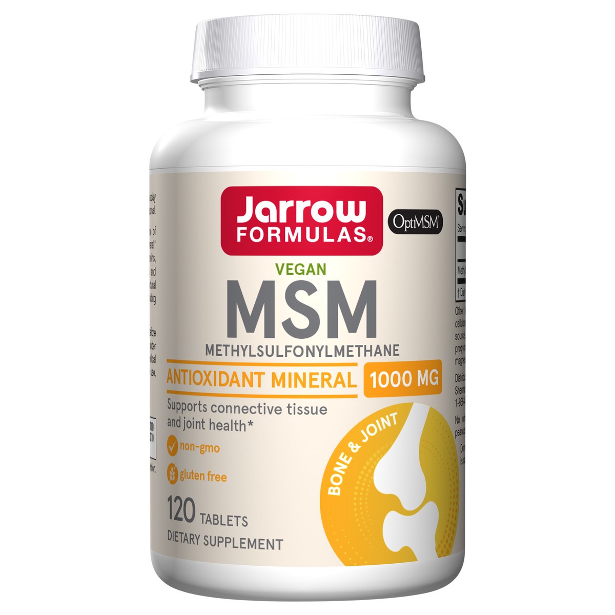 slide 3 of 5, Jarrow Formulas MSM 1000 mg - 120 Tablets - Methylsulfonylmethane - Source of Sulfur - Dietary Supplement Supports & Strengthens Joints - Up to 120 Servings (PACKAGING MAY VARY), 120 ct