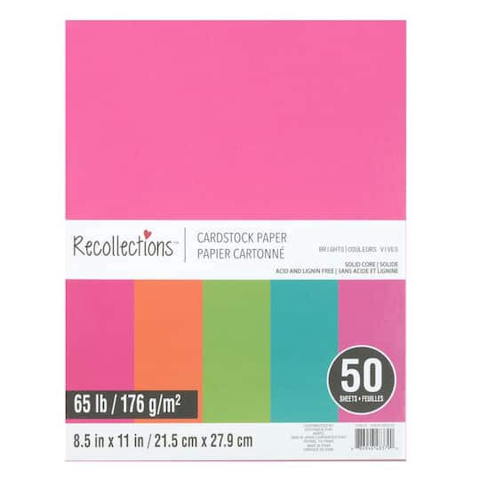 slide 1 of 4, 8.5" X 11" 65lb. Cardstock Paper Pack By Recollections, 50 Sheets, 8.5 in x 11 in