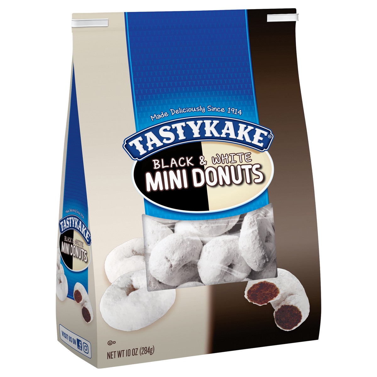 slide 2 of 9, Tastykake Seasonal Edition Black & White Mini Donuts, 10 oz
