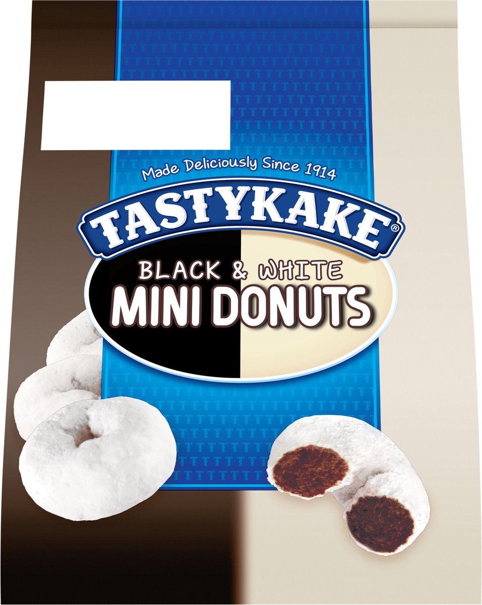 slide 5 of 9, Tastykake Seasonal Edition Black & White Mini Donuts, 10 oz