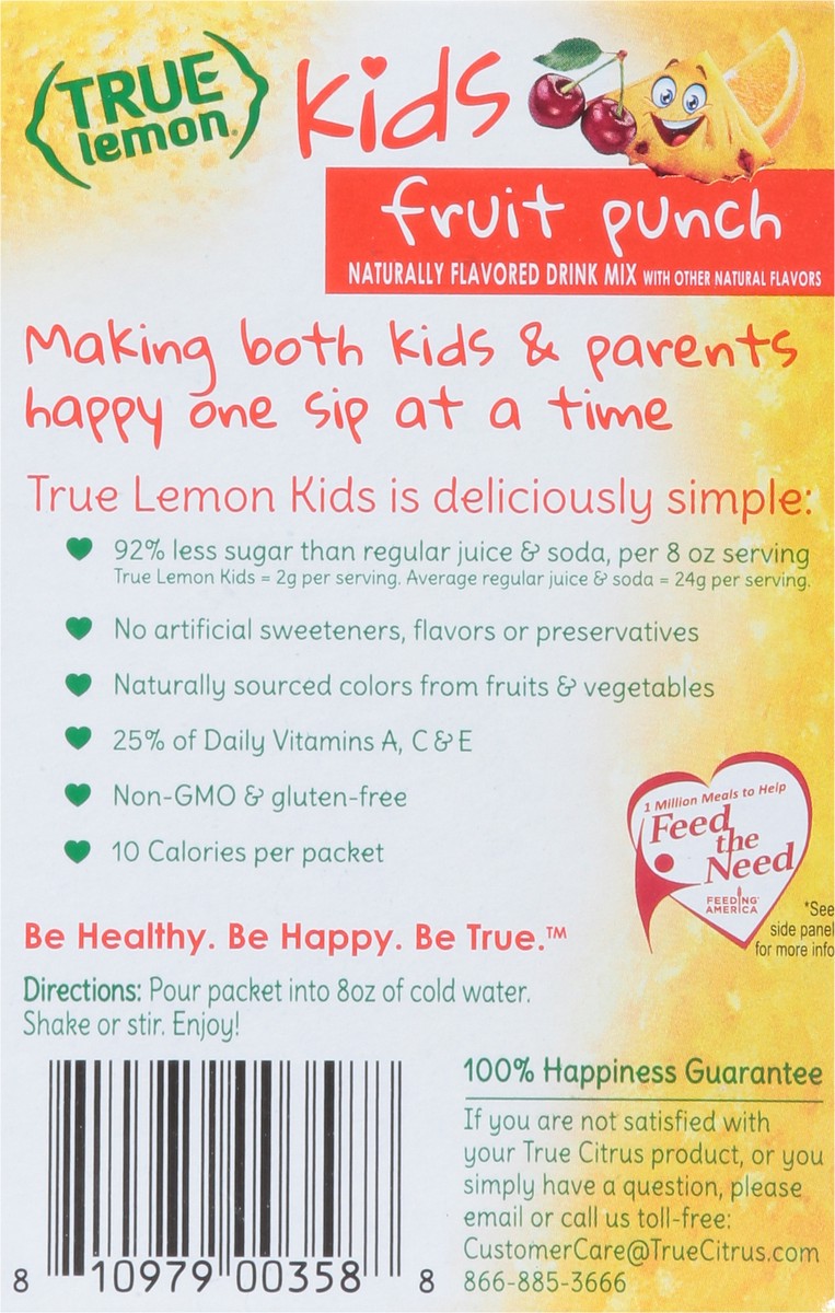 slide 5 of 9, True Lemon Kids Fruit Punch Drink Mix 10 - 0.14 oz Packets, 10 ct
