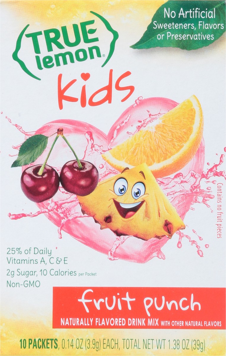 slide 6 of 9, True Lemon Kids Fruit Punch Drink Mix 10 - 0.14 oz Packets, 10 ct
