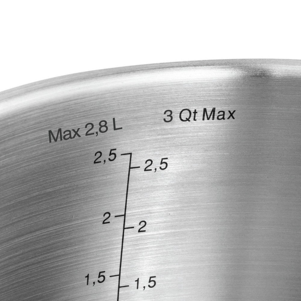 slide 3 of 6, T-Fal Cook & Strain Stainless Steel Saucepan, 3 qt