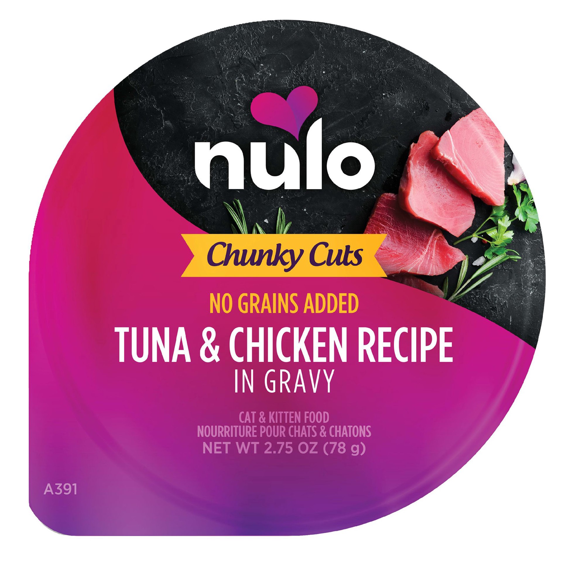slide 1 of 1, Nulo Chunky Cuts Cat & Kitten Wet Food - Grain Free, 2.75 Oz, 2.8 oz