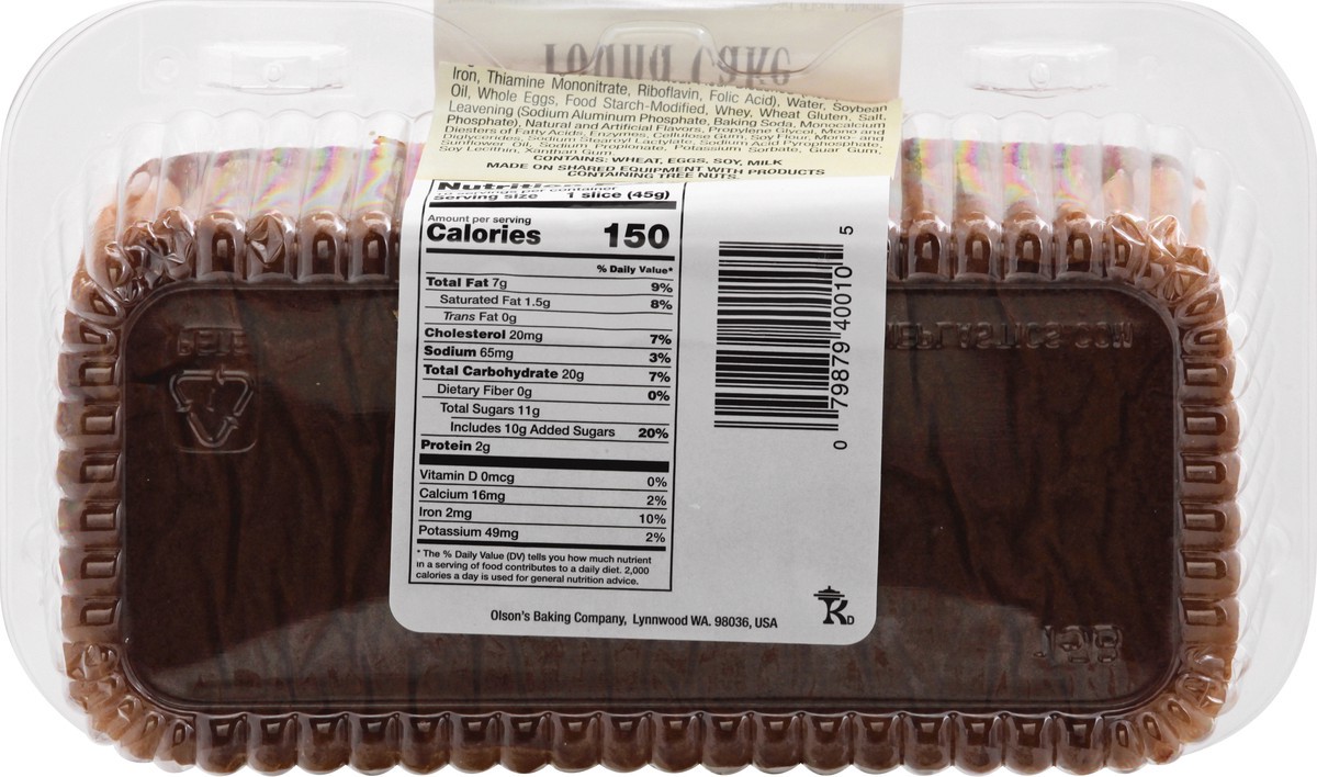 slide 4 of 12, Olson's Baking Co. Pound Cake, 16 oz