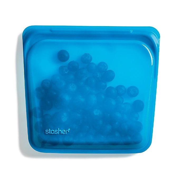 slide 1 of 1, Stasher Silicone Reusable Sandwich Bag - Blueberry, 15 oz