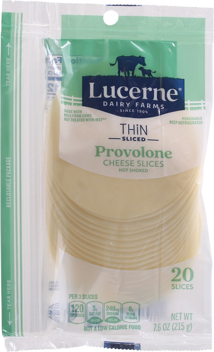 slide 6 of 9, Lucerne Dairy Farms Lucerne Cheese Provolone Thin Slice, 7.6 oz