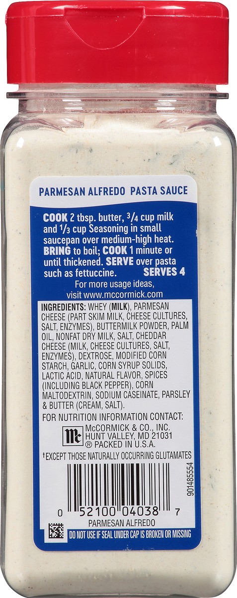 slide 9 of 9, McCormick Parmesan Alfredo Pasta Sauce & Seasoning Mix, 8.11 oz