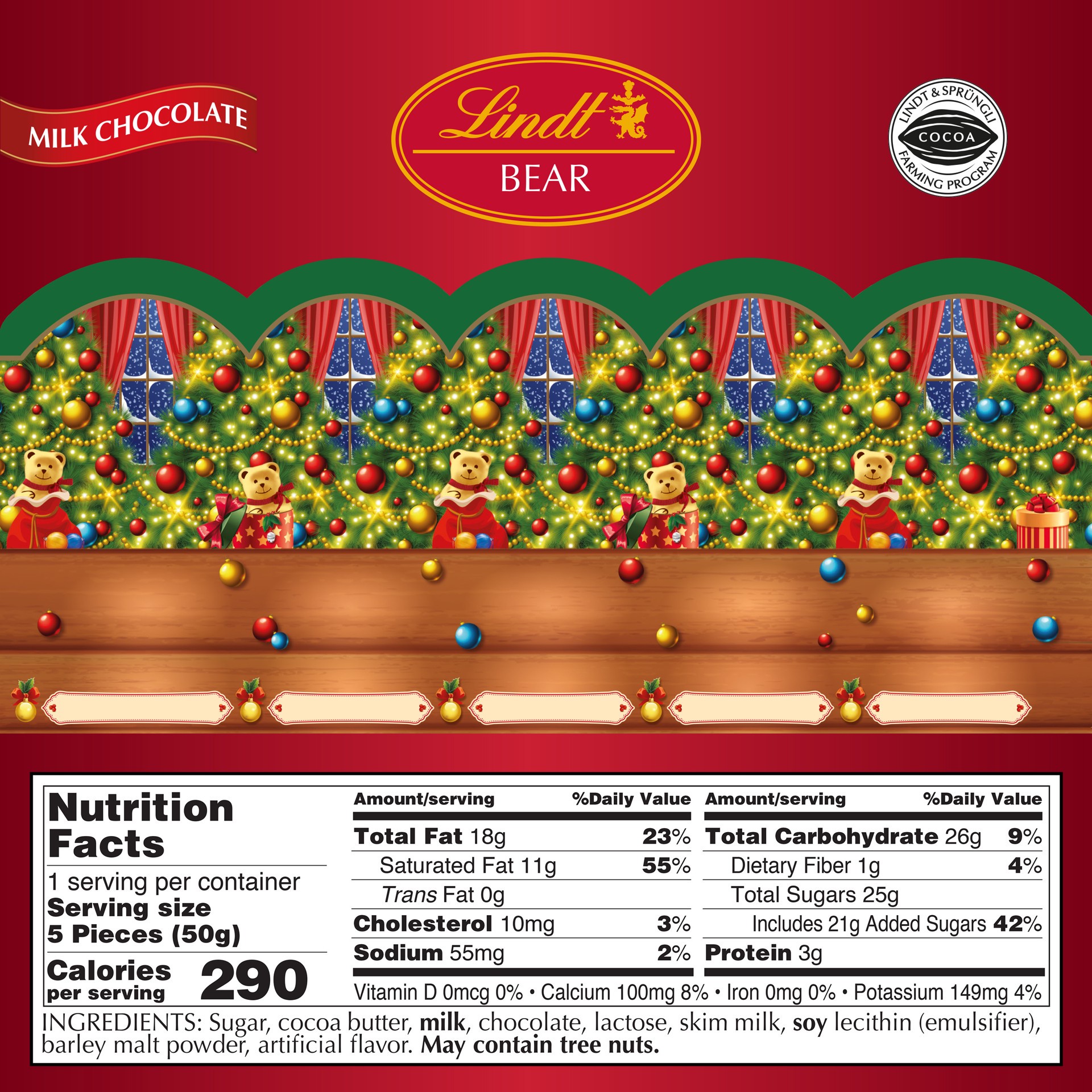 slide 5 of 5, Lindt Bear Milk Chocolate 5 ea, 5 ct