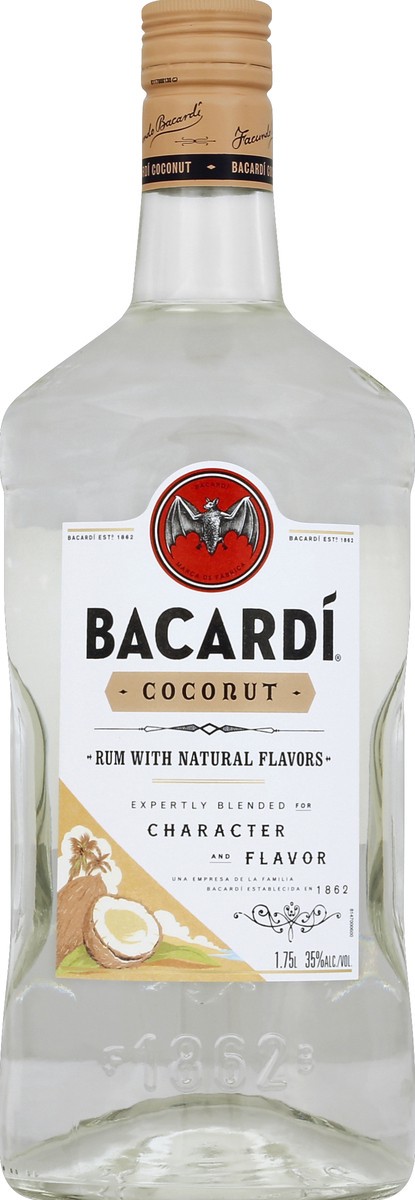 slide 2 of 2, Bacardí Bacardi Coconut Rum, Gluten Free 35% 175Cl/1.75L, 1.75 liter