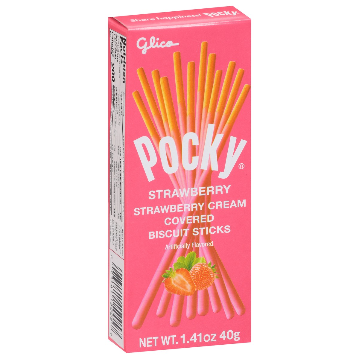 slide 2 of 9, Pocky Strawberry Cream Covered Strawberry Biscuit Sticks 1.41 oz, 1.41 oz