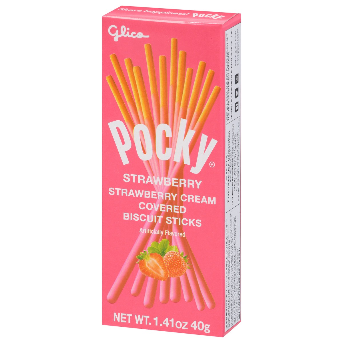 slide 8 of 9, Pocky Strawberry Cream Covered Strawberry Biscuit Sticks 1.41 oz, 1.41 oz