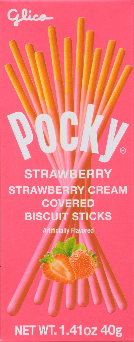 slide 5 of 9, Pocky Strawberry Cream Covered Strawberry Biscuit Sticks 1.41 oz, 1.41 oz