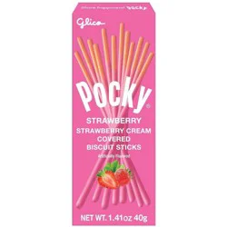 Pocky Strawberry Cream Covered Strawberry Biscuit Sticks 1.41 oz