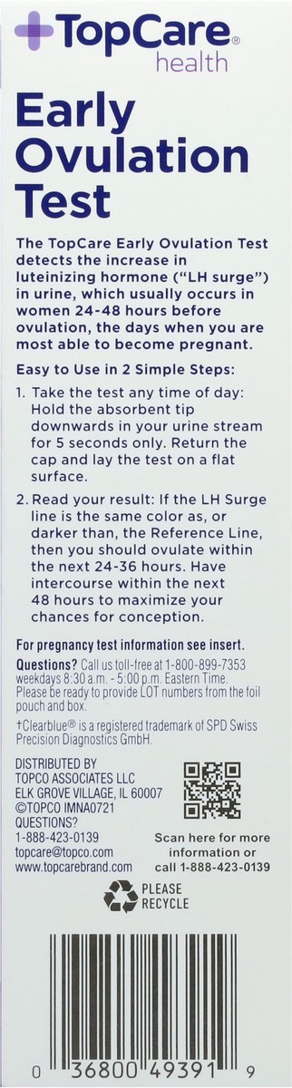 slide 7 of 9, TopCare Health Early Ovulation Test 11 pcs, 1 ct