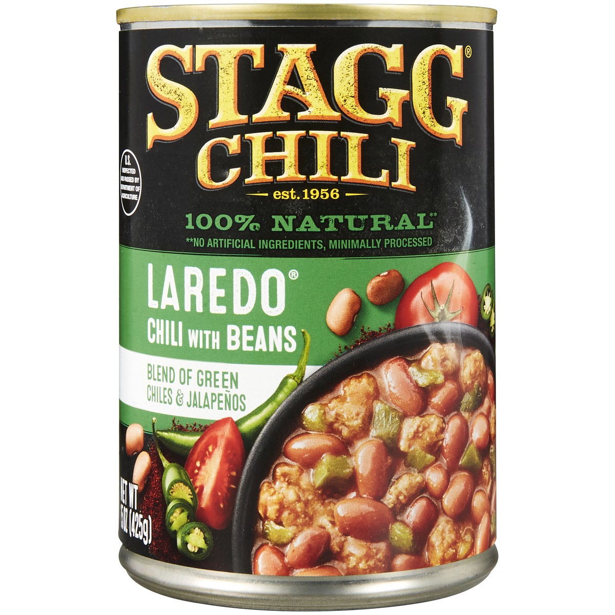 slide 1 of 12, Stagg Laredo Chili with Beans 15 oz. Pull-Top Can, 15 oz