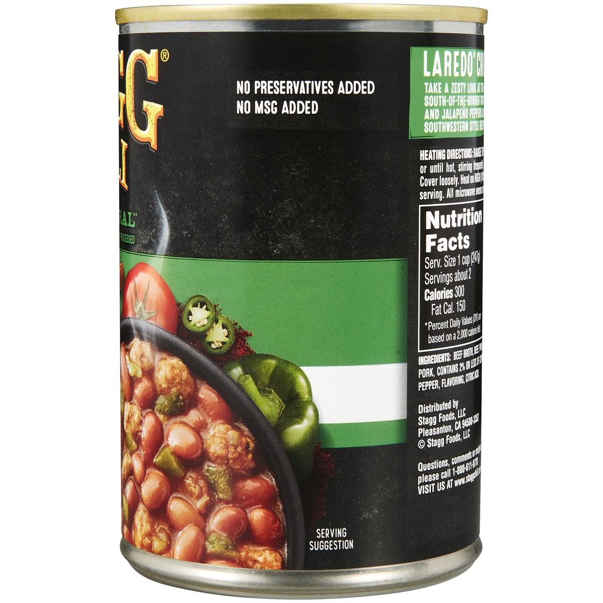 slide 6 of 12, Stagg Laredo Chili with Beans 15 oz. Pull-Top Can, 15 oz