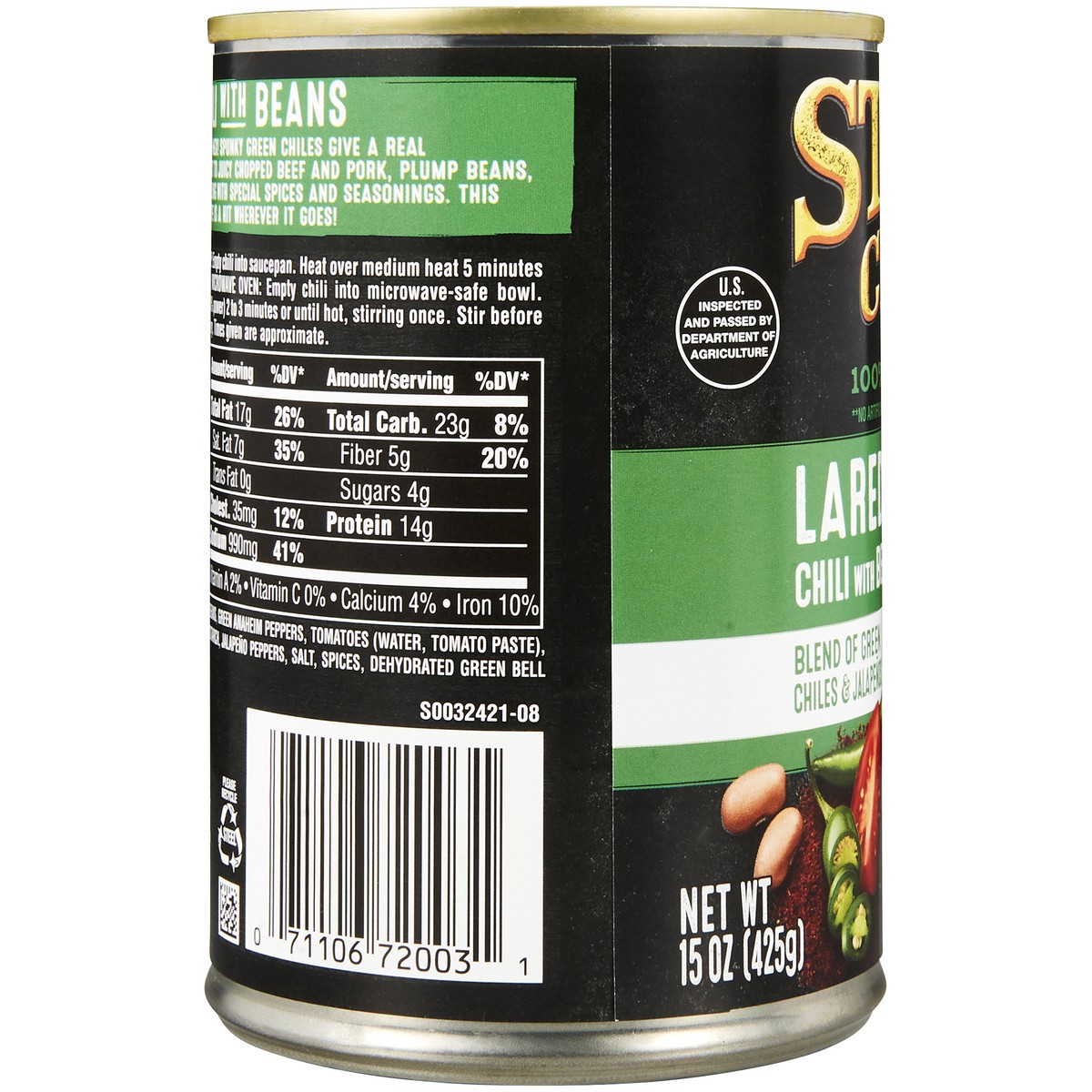 slide 4 of 12, Stagg Laredo Chili with Beans 15 oz. Pull-Top Can, 15 oz