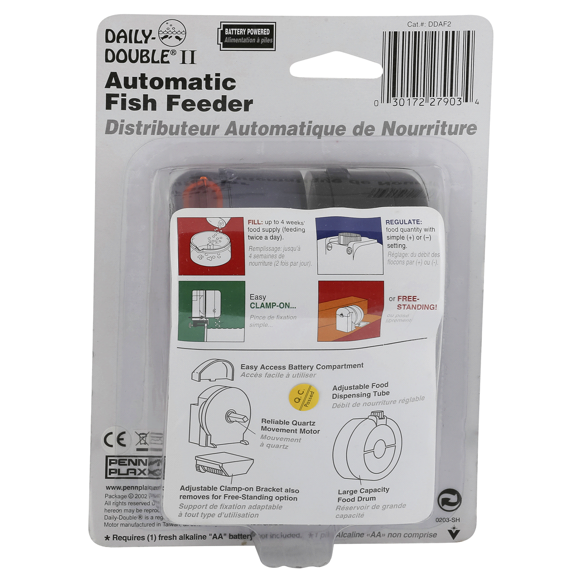 slide 2 of 2, Penn Plax Daily Double II Automatic Fish Feeder, 1 ct