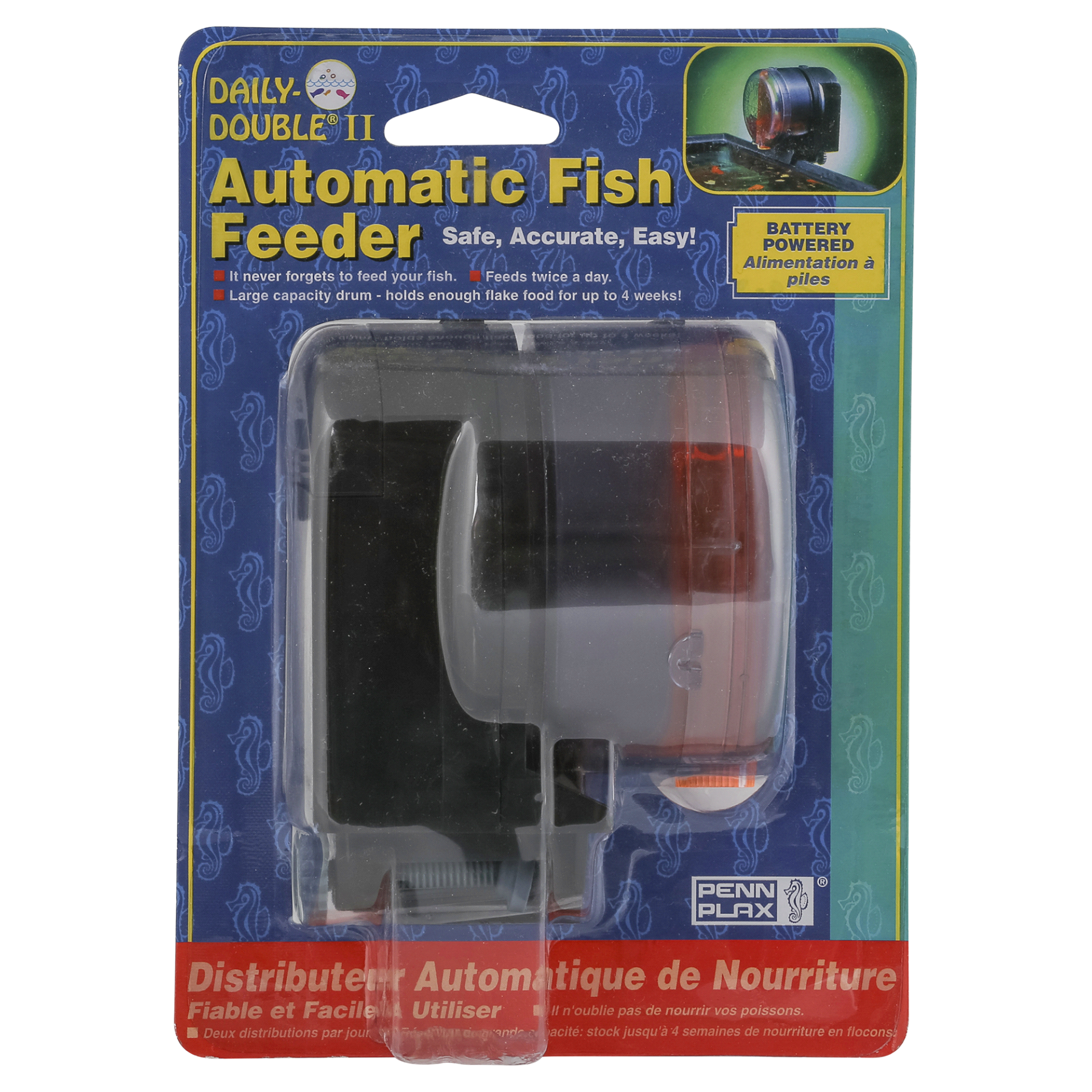 slide 1 of 2, Penn Plax Daily Double II Automatic Fish Feeder, 1 ct