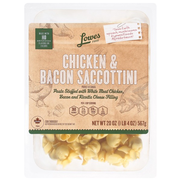slide 1 of 1, Lowes Foods Chicken Bacon Saccottini, 20 oz