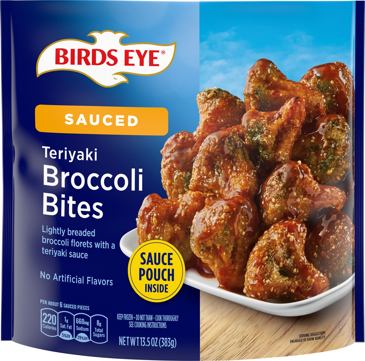 slide 8 of 10, Birds Eye Sauced Teriyaki Broccoli Bites, 13.5 oz
