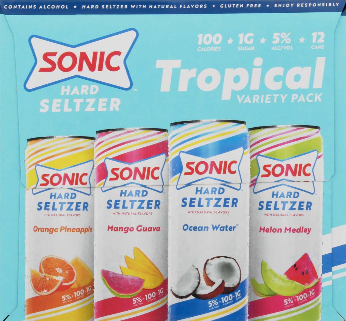 slide 5 of 14, Sonic Tropical Variety, 12 fl oz