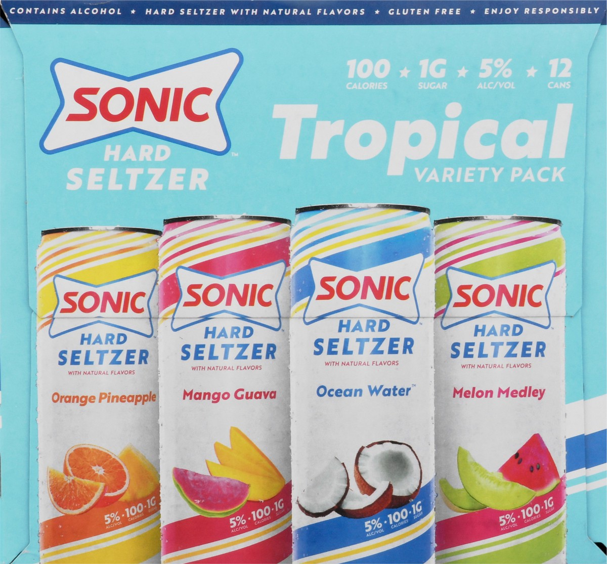slide 3 of 14, Sonic Tropical Variety, 12 fl oz