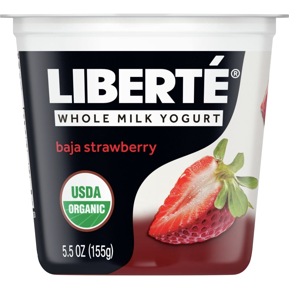 slide 1 of 1, Liberté Baja Strawberry Organic Yogurt, 5.5 oz