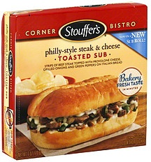 slide 1 of 1, Stouffer's Philly-Style Steak & Cheese Toasted Sub, 12 oz