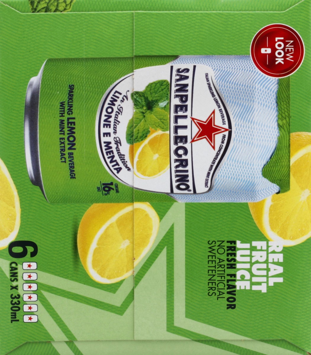 slide 7 of 7, San Pellegrino Lemon and Mint Italian Sparkling Drinks- 33 cl, 33 cl